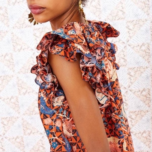 Ulla Johnson Liv Hibiscus Floral Print Top Blouse NWT US4 - Picture 1 of 10